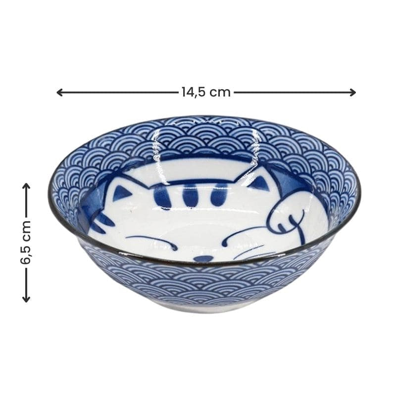 2 japanilaisen kissan kulhojen sarja
