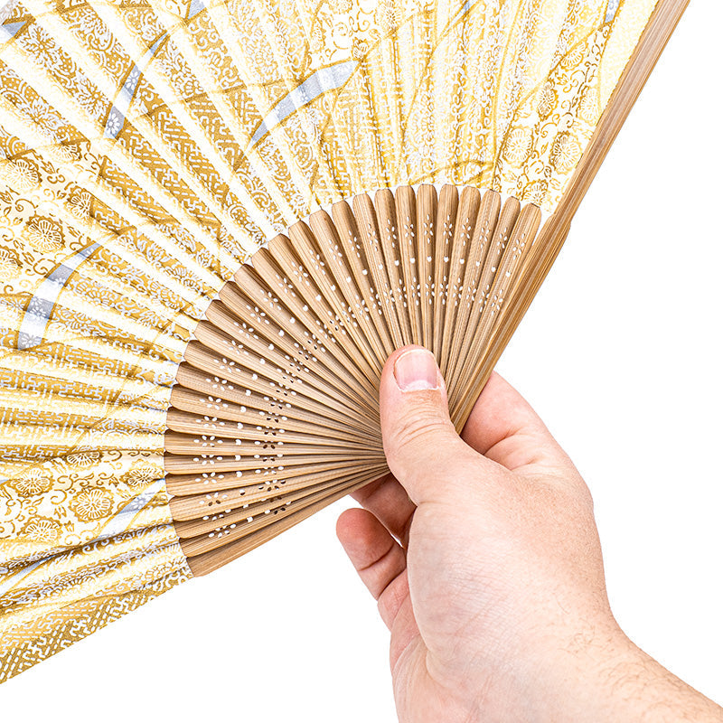 Japanilainen Viuhka Mino Washi - Kulta