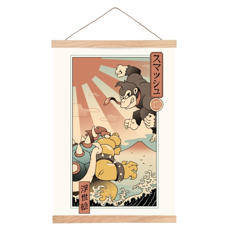 Ukiyo-e Kaiju Smash Japanilainen juliste - A3