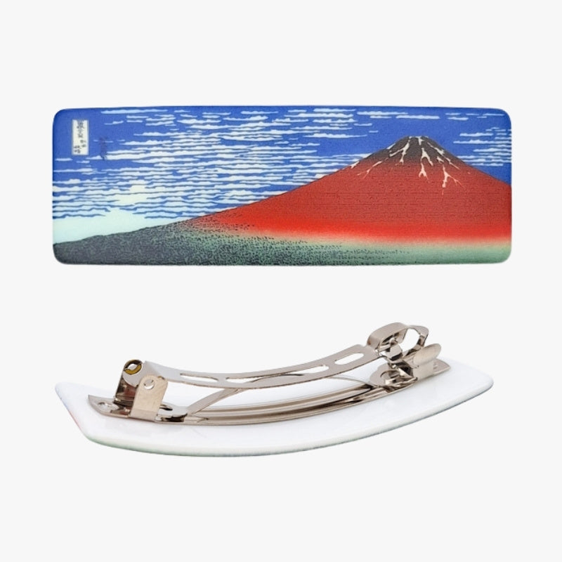 Fuji-vuori japanilainen hiuspinnari punainen