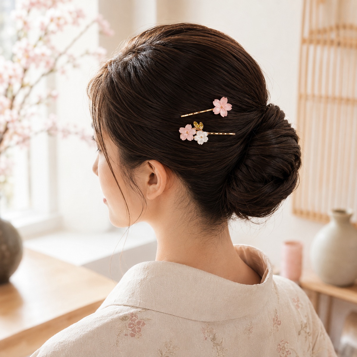 Japanilaiset Hanami-hiusklipsit