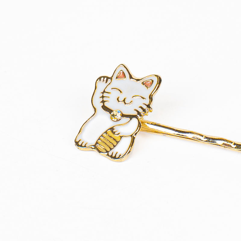 Japanilaiset Maneki-Neko- ja Sakura-hiusklipsit