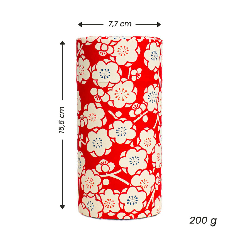 Punainen Ume-washi-paperinen teepakkaus