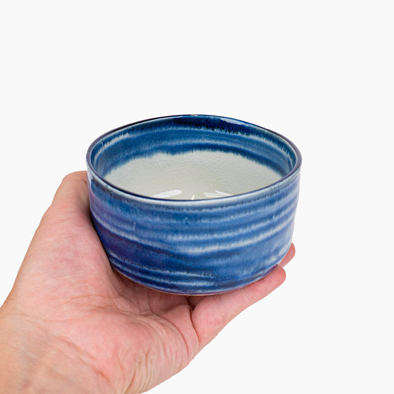 Koboltinsininen japanilainen matcha-kulho