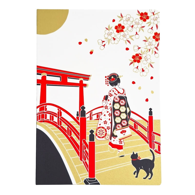 Japanilainen muistikirja Maiko & Taiko Bridge
