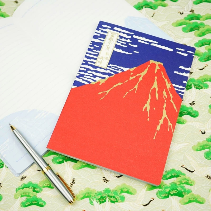 Japanilainen muistikirja Mount Fuji Red