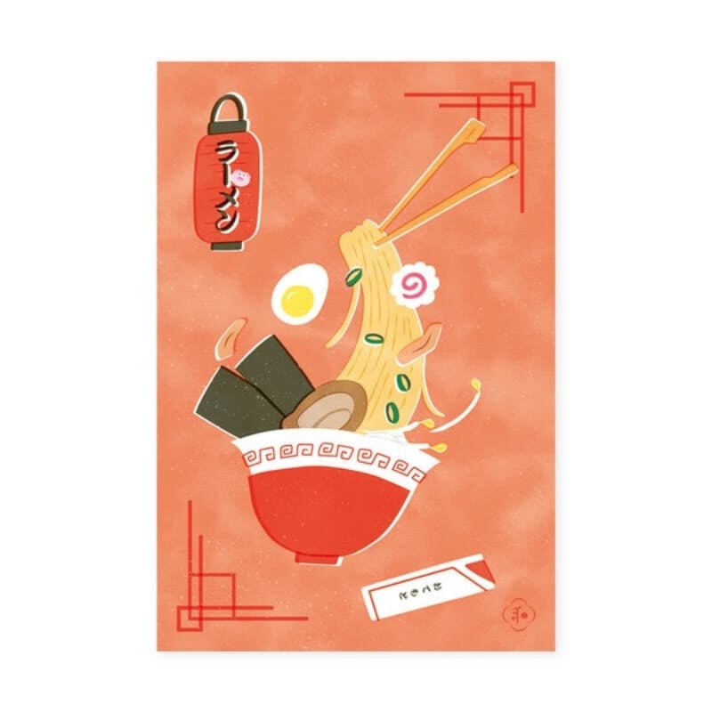 Japanilainen Ramen postikortti