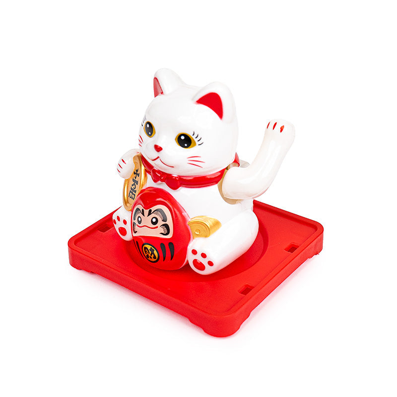 Liikkuva aurinkoenergialla toimiva Maneki Neko -kissa – Daruma