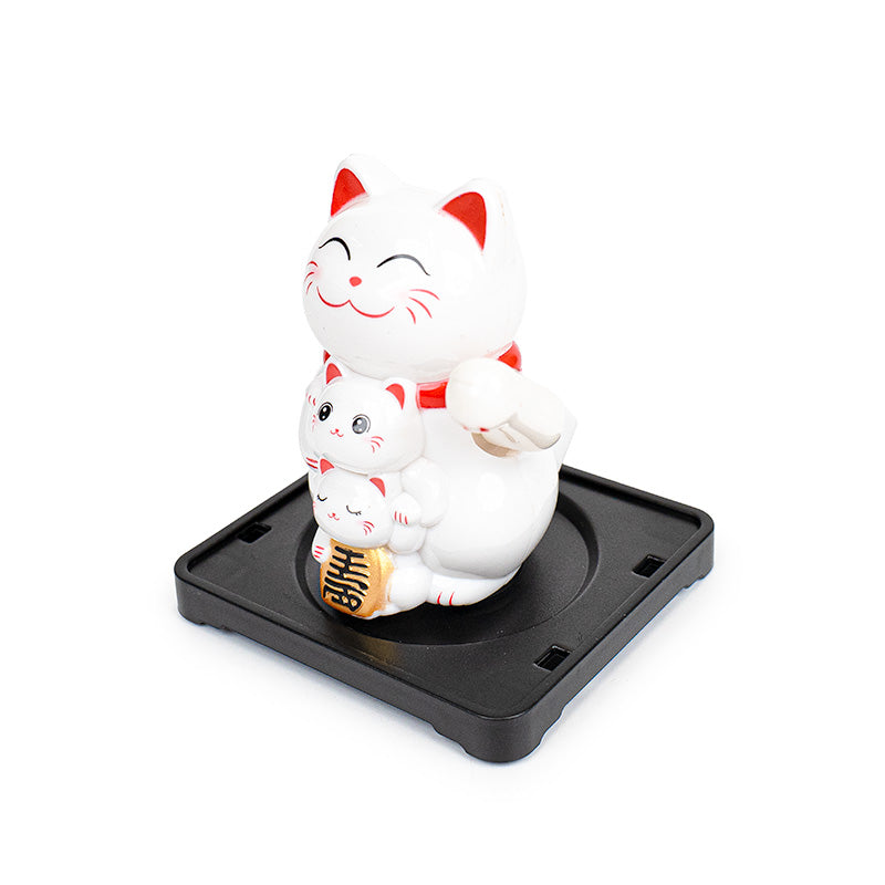 Liikkuva aurinkoenergialla toimiva Maneki Neko -kissa – Perhe