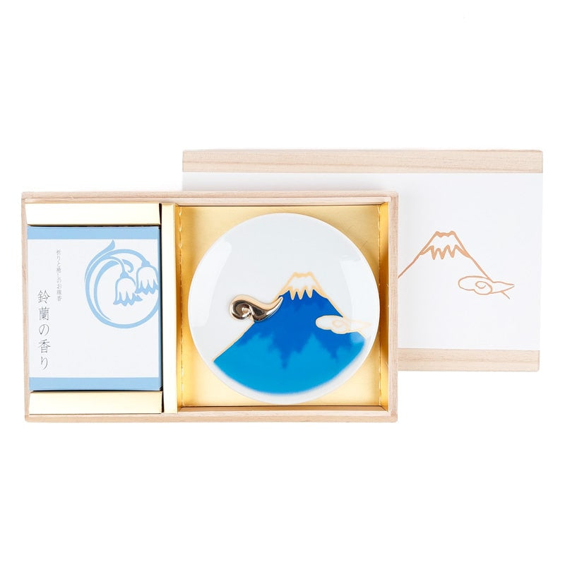 Fuji-vuori japanilainen suitsukesetti lahjapakkaus