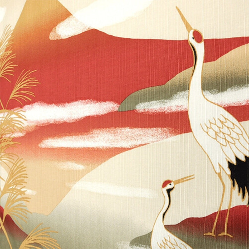 Furoshiki Crane & Fuji - 50cm x 50cm