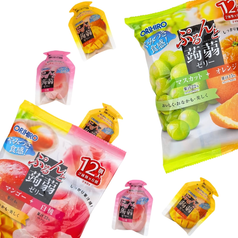 Orihiro Mango & Persikka Konjac-hyytelö