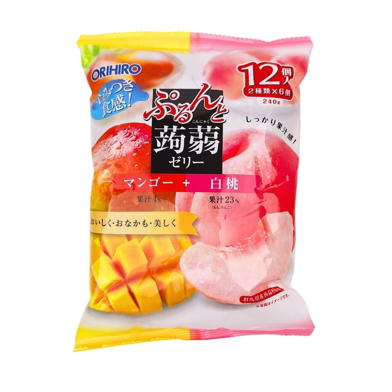 Orihiro Mango & Persikka Konjac-hyytelö