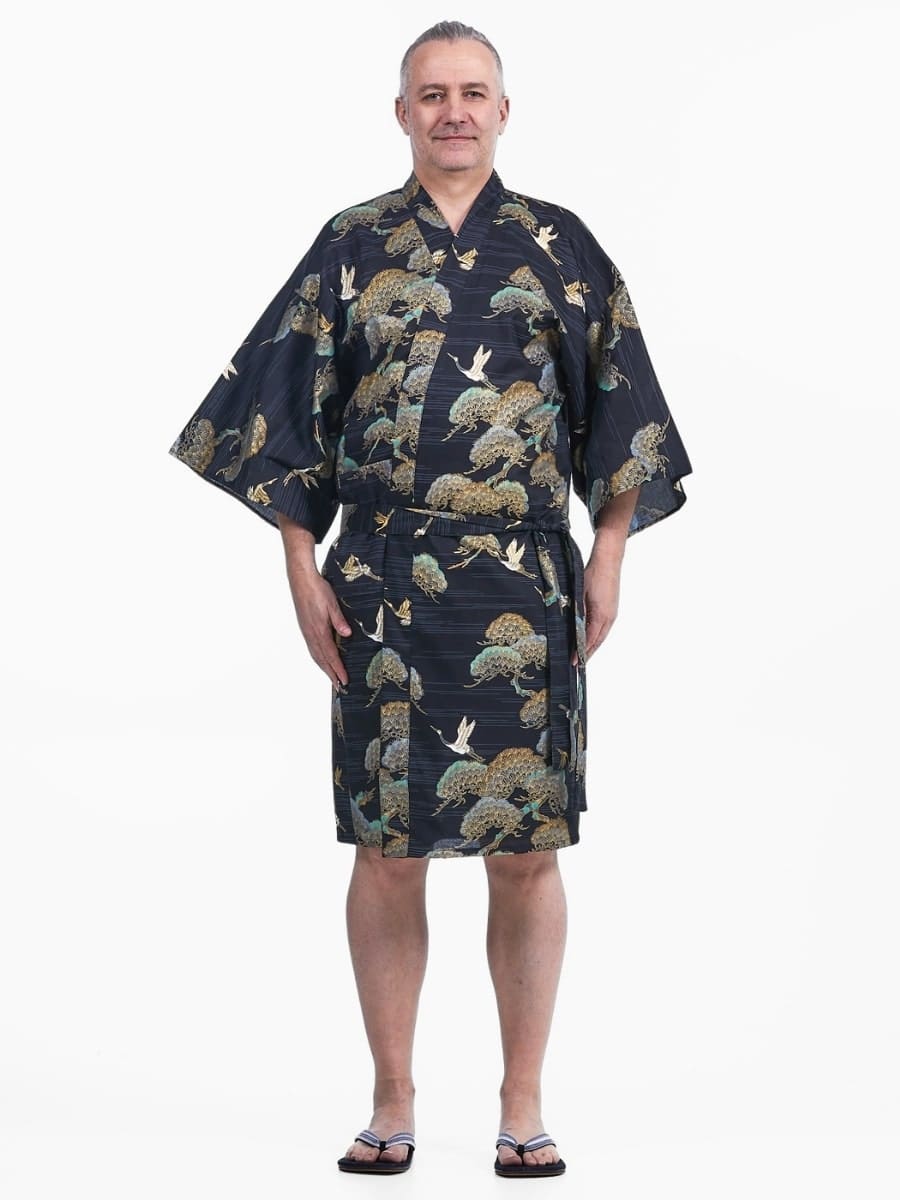 Happi Miesten Crane & Pine Kimono - Yksi kokoinen