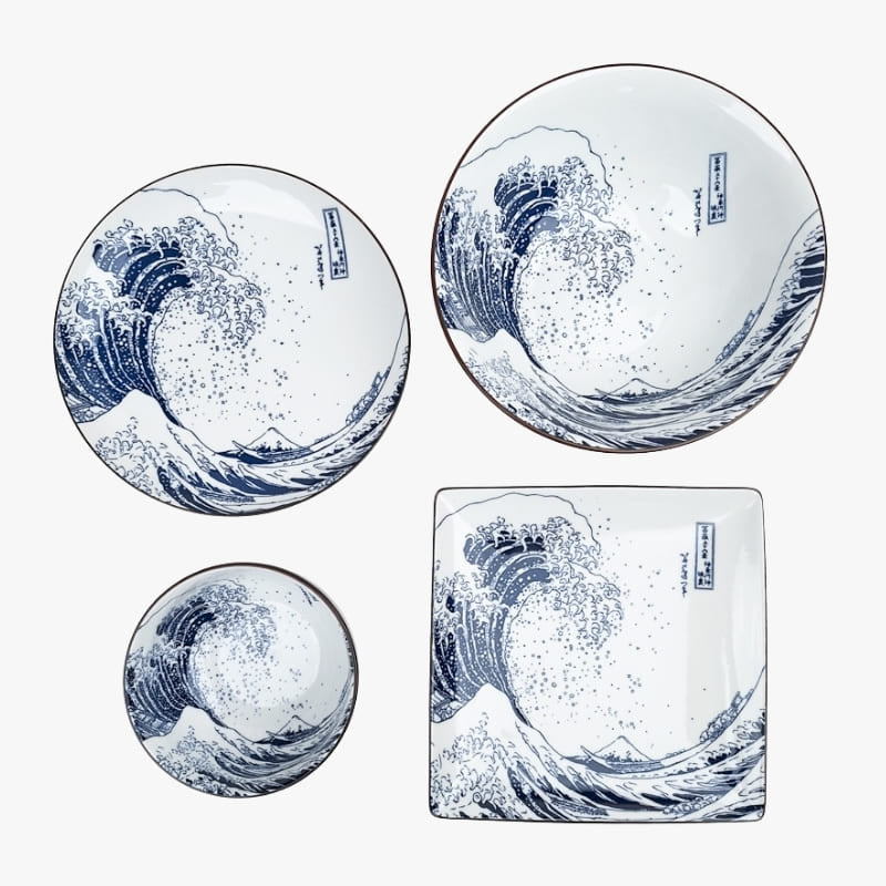 Hokusai Japanilainen neliölevy