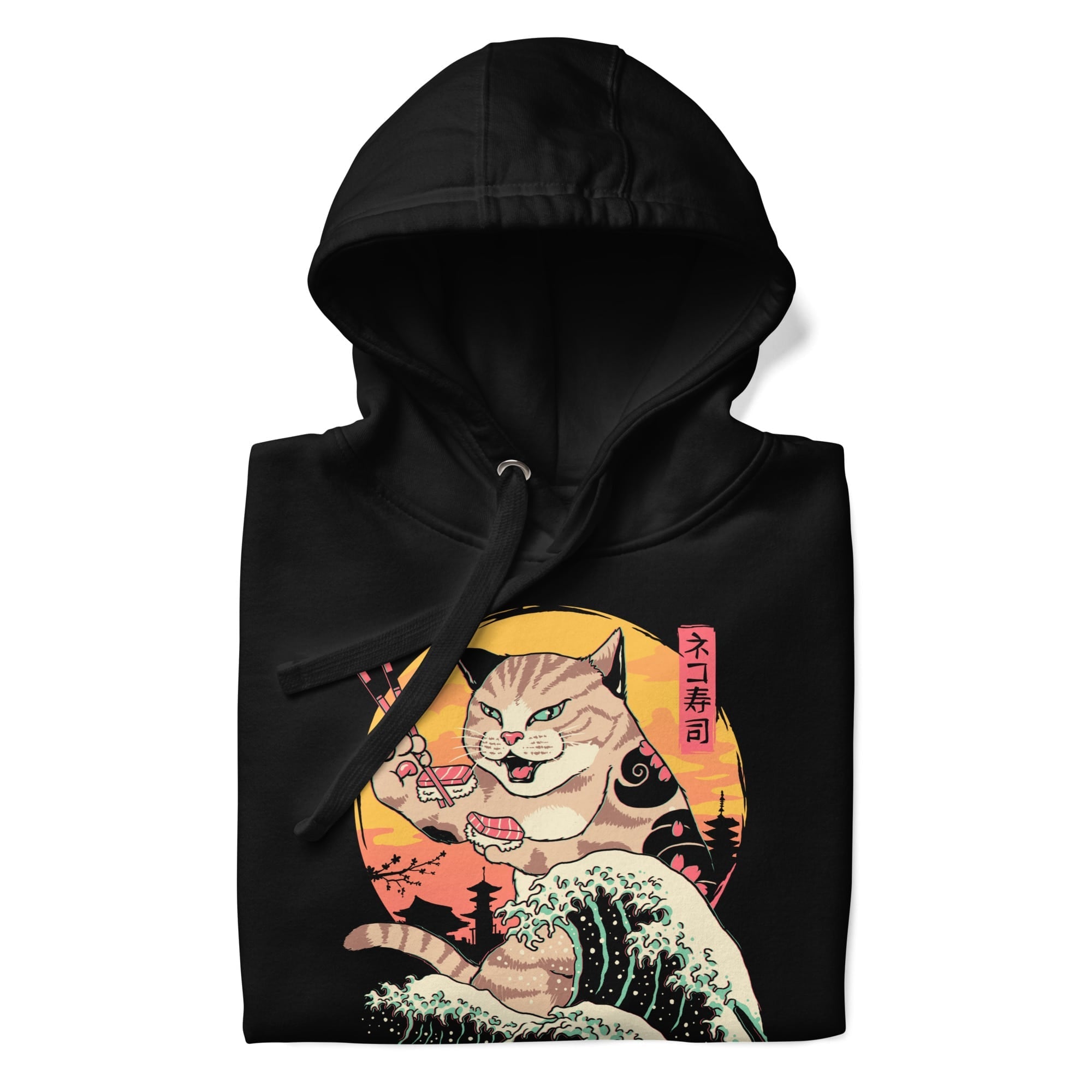 Japanilainen collegepaita Kaiju Neko Sushi