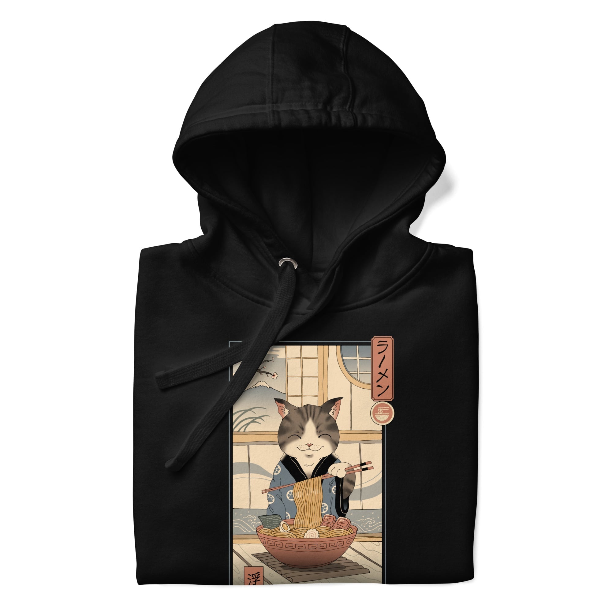 Japanilainen collegepaita Ukiyo-e Neko Ramen