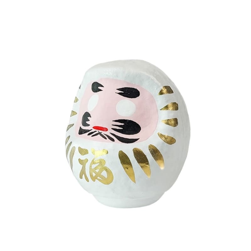 Japanilainen Daruma Valkoinen - 4,5 cm