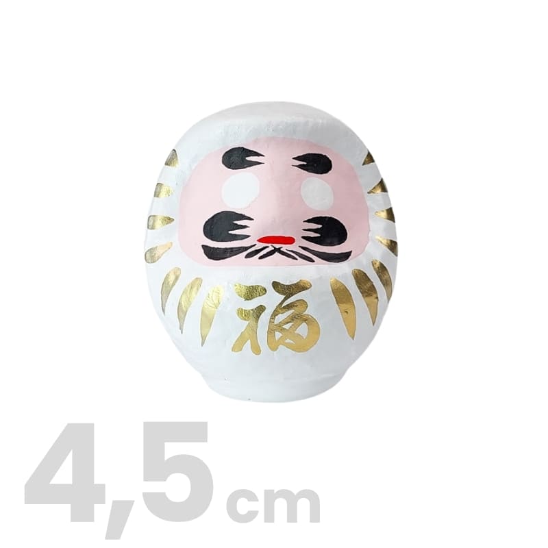 Japanilainen Daruma Valkoinen - 4,5 cm