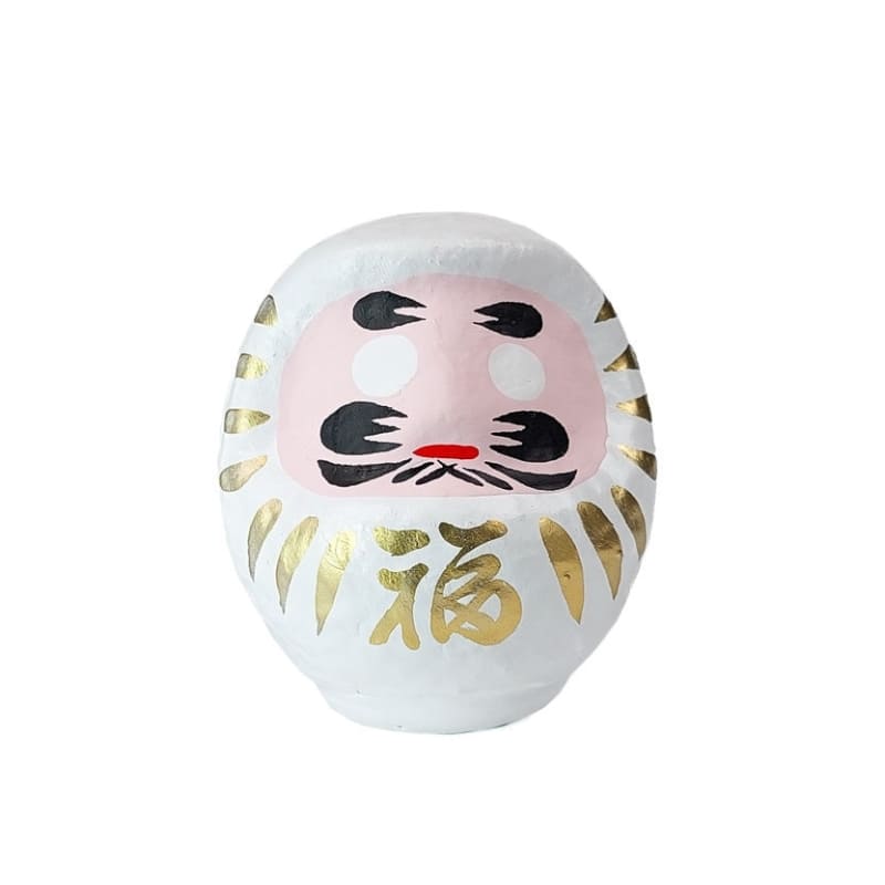 Japanilainen Daruma Valkoinen - 4,5 cm
