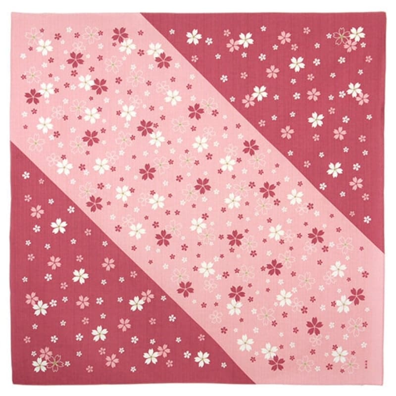 Furoshiki Japanilaiset kirsikankukat - 90x90 cm - 90cm x 90cm - 90cm x 90cm