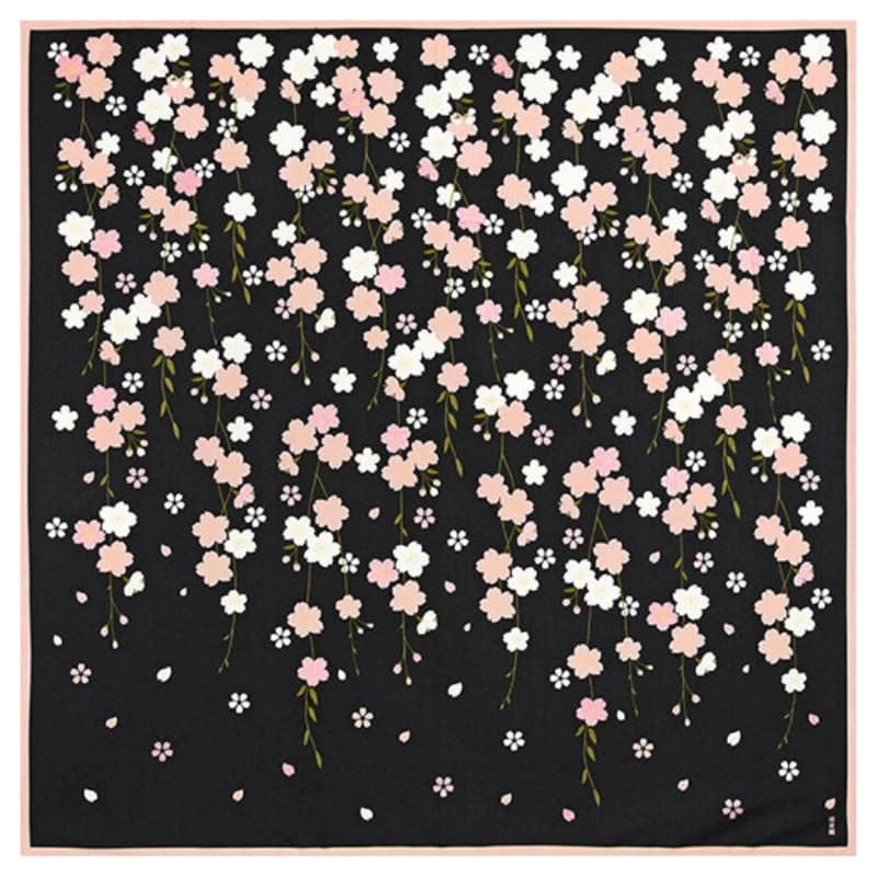 Japanilainen Furoshiki Sakura by Night - 90x90 cm - 90cm x 90cm - 90cm x 90cm