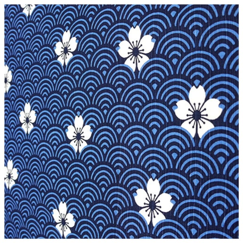 Japanilainen Furoshiki Seigaiha kuvio - 70x70 cm - 70cm x 70cm - 70cm x 70cm