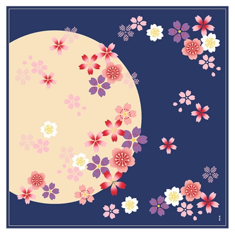 Japanilainen Furoshiki Shizuka Sakura - 90x90 cm - 90cm x 90cm - 90cm x 90cm