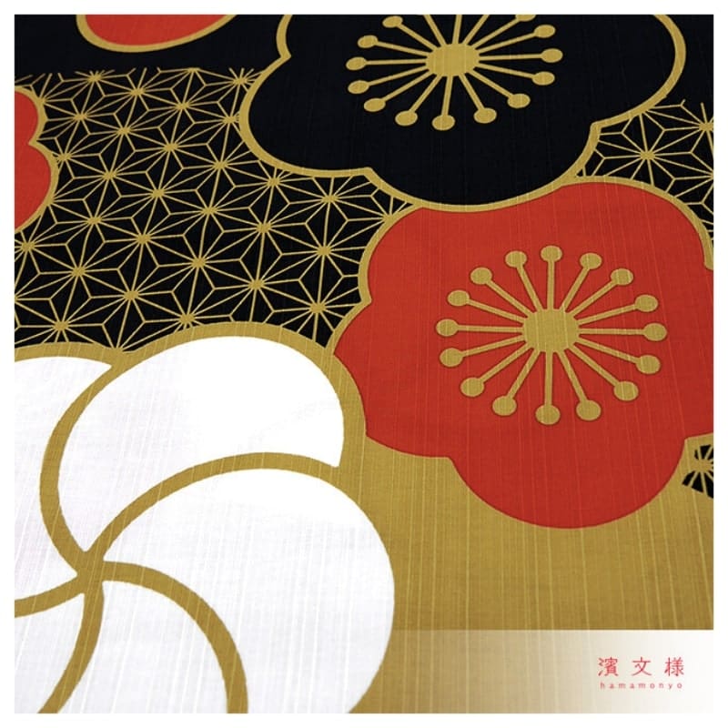 Japanilainen Furoshiki Ume Nishiki - 90x90 cm - 90cm x 90cm - 90cm x 90cm