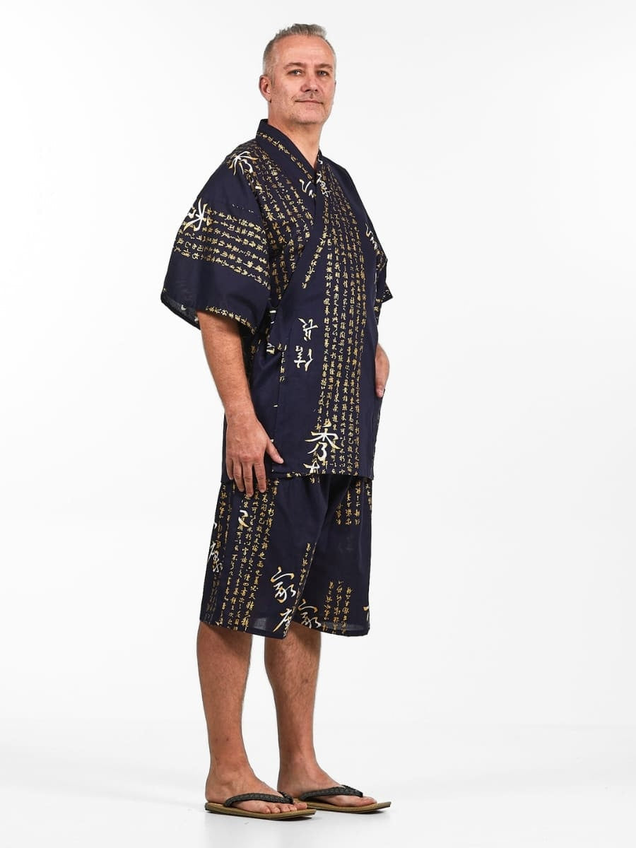 Japanilainen Jinbei Man Kanji