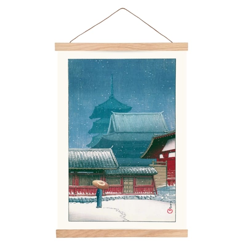 Japanilainen Tennoji-temppelin juliste - A3