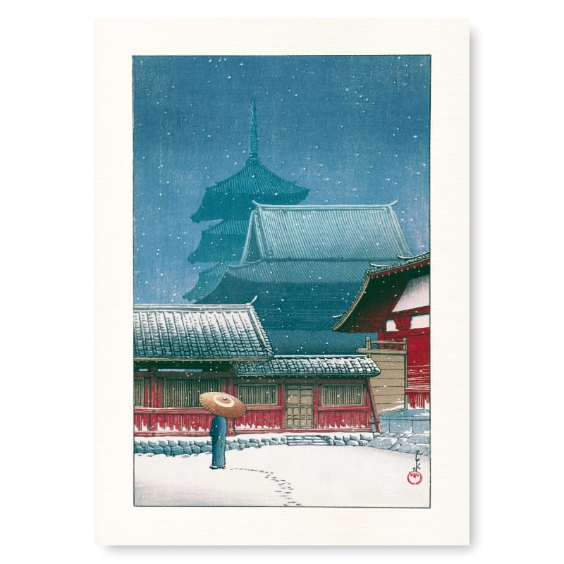 Japanilainen Tennoji-temppelin juliste - A3