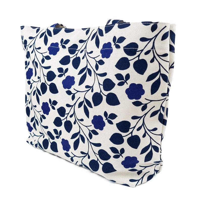 Japanilainen Kangaskassi Kukkakuvio