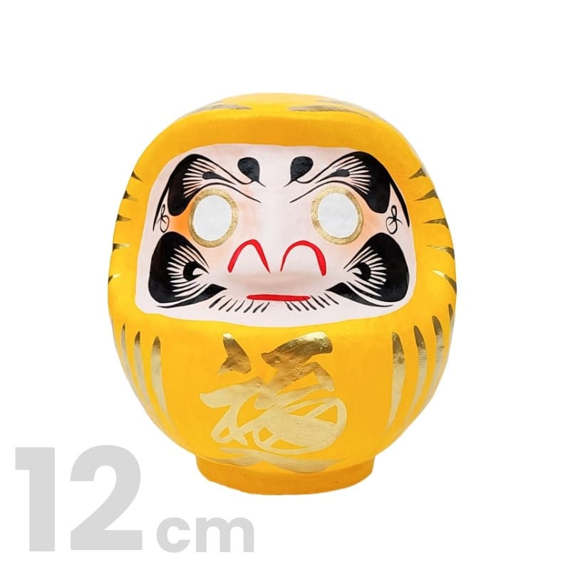 Keltainen japanilainen Daruma - 9-15 cm - 12 cm