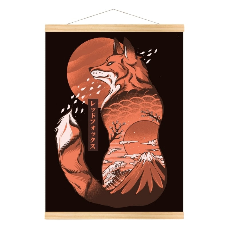 Japanilainen kettujuliste - A3