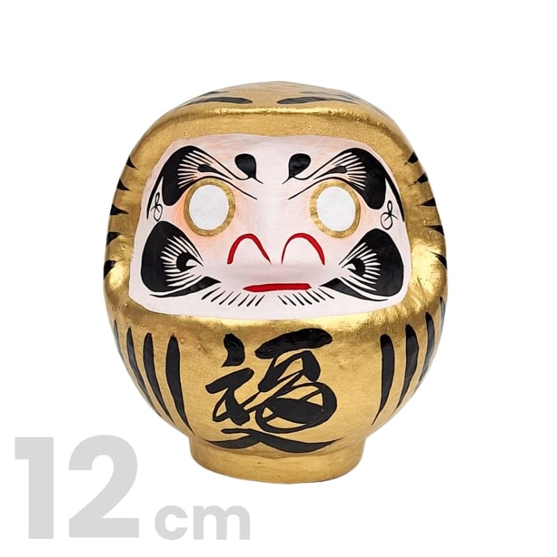 Japanilainen kultainen Daruma - 9-15 cm - 12 cm