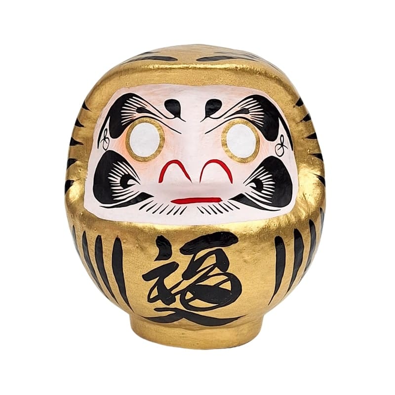 Japanilainen kultainen Daruma - 9-15 cm - 12 cm