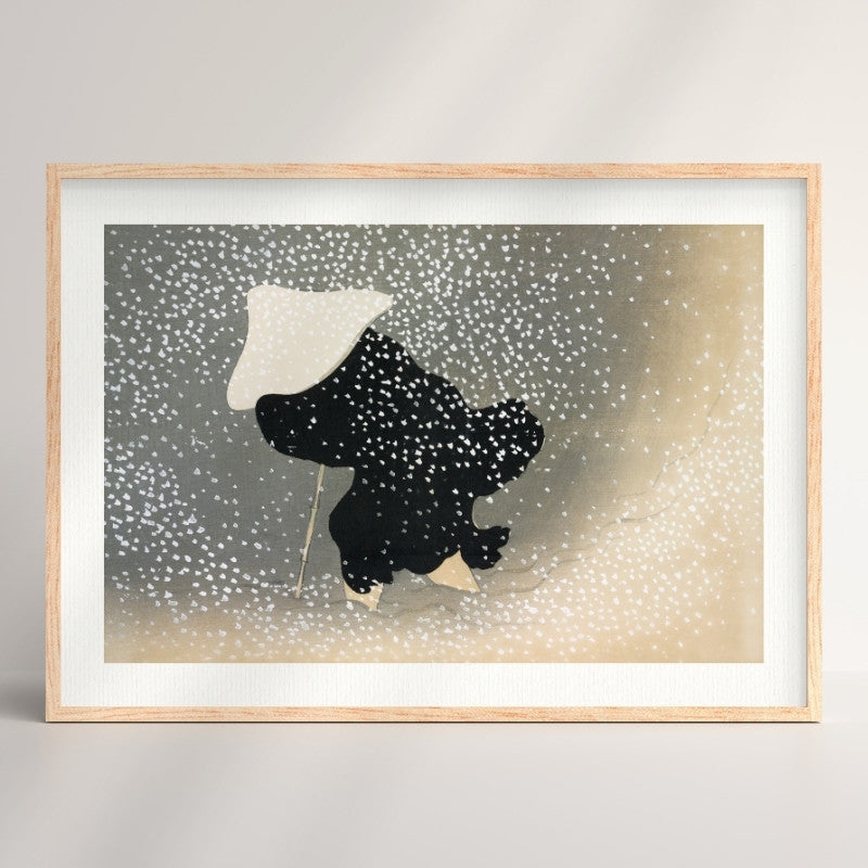 Japanilainen lumimyrskyjuliste - A3