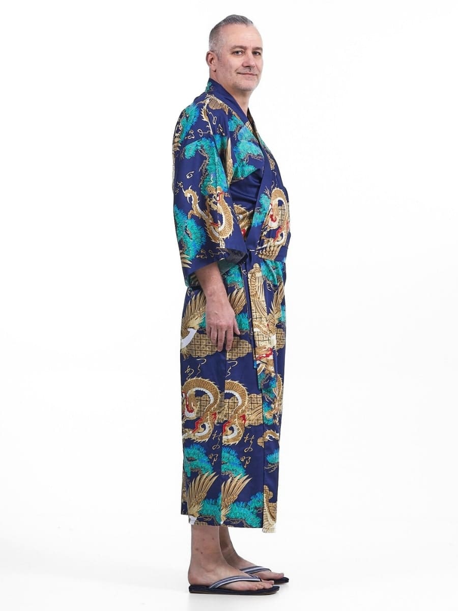 Japanilainen miesten kimono Ryū to Washi - Yhden kokoinen