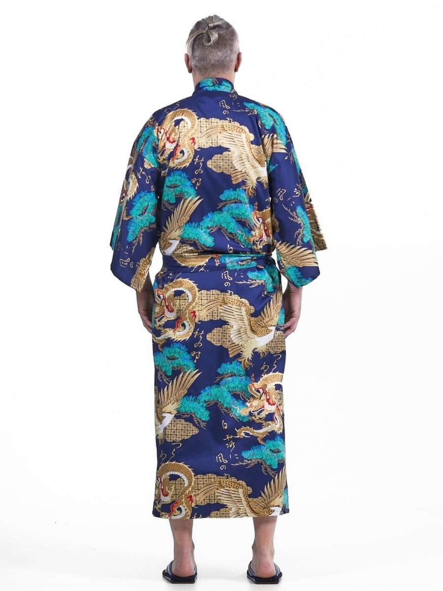 Japanilainen miesten kimono Ryū to Washi - Yhden kokoinen