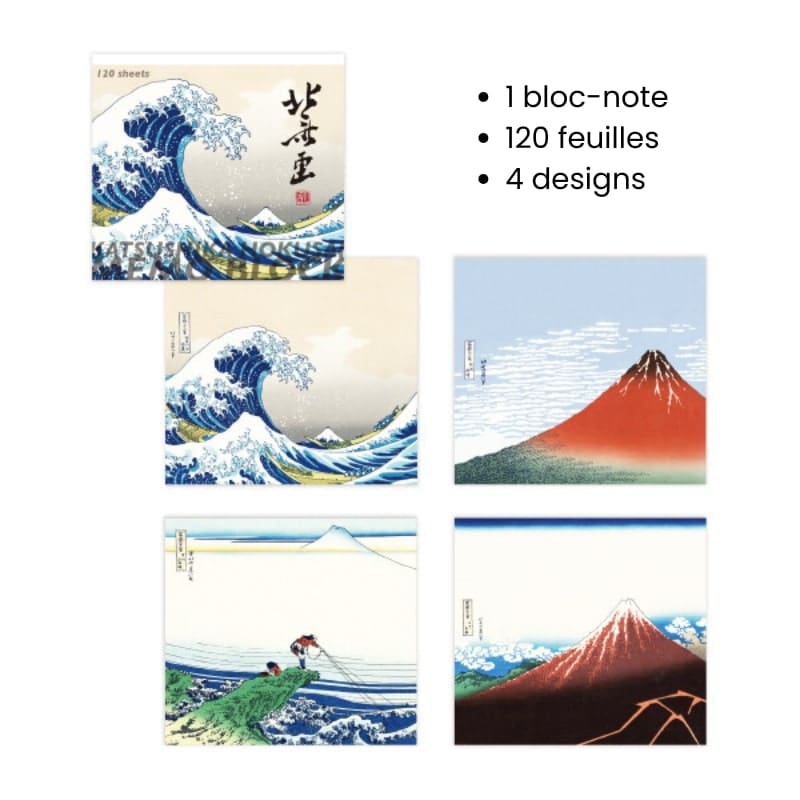Japanilainen muistilappu Hokusai-painatukset