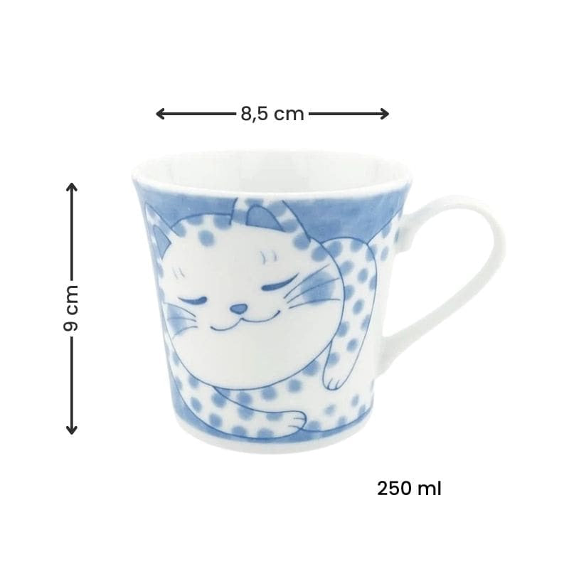 Japanilainen muki Kissa pisteillä