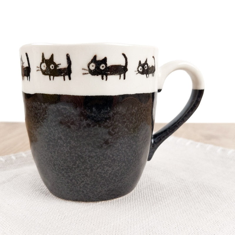 Japanilainen muki Musta kissa