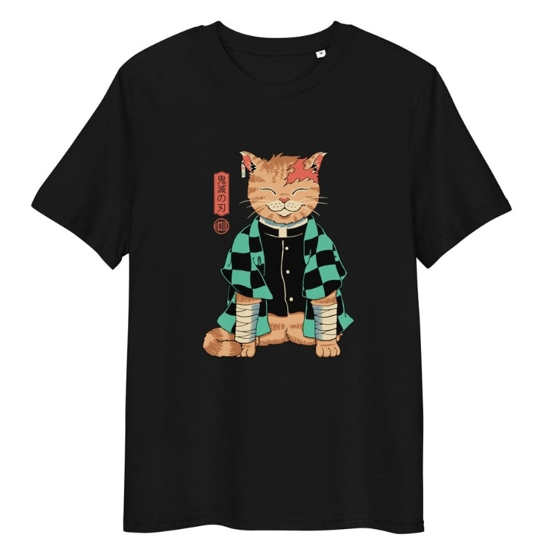 Japanilainen T-paita Neko Pourfendeur - S / Musta