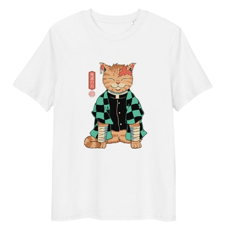 Japanilainen Neko Pourfendeur T-paita - S / Valkoinen