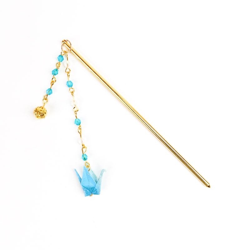 Japanilainen Origami Kanzashi sininen