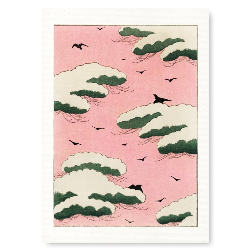 Watanabe Seitei Japanilainen tuloste - Taivas - A3