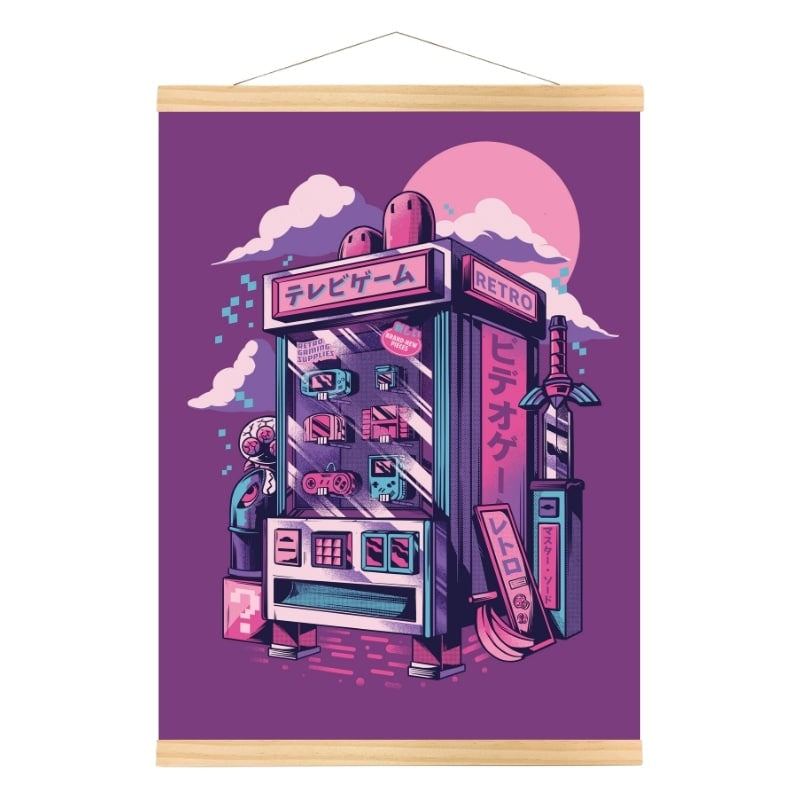 Japanilainen retro-pelijuliste - A3