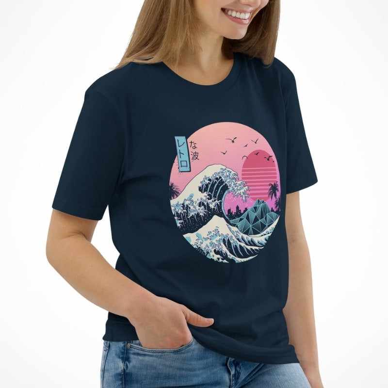 Japanilainen Retro Kanagawa T-paita