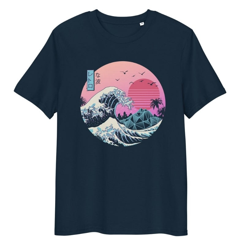 Japanilainen Retro Kanagawa T-paita - S